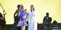 Solange Almeida e Ivete Sangalo cantam juntas em Caruaru  Foto: Felipe Souto Maior/AgNews