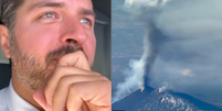 Piloto brasileiro Rafael Santoro registra erupção do vulcão Etna enquanto sobrevoava a região da Sicília, na Itália  Foto: Reprodução/Instagram/@ra_flyer - 02.06.2025