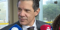 O ministro da Fazenda, Fernando Haddad, conversou com jornalistas nesta segunda-feira, 2  Foto: Reprodução/GloboNews
