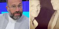 Otávio Muller no Caldeirão com Huck | Cazuza e Otávio Muller  Foto: Reprodução Globo | Arquivo pessoal