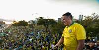O ex-presidente Jair Bolsonaro (PL) em ato pró-anistia em Brasília no mês de maio  Foto: Wilton Junior/Estadão / Estadão