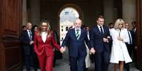 Lula e Janja são recebidos por Macron e Brigitte na França  Foto: ANSA / Ansa - Brasil