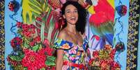 Débora Nascimento usou um vestido floral para o arraial da Arara 2025  Foto: Webert Belicio / Agnews