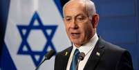 O chefe de governo israelense Benjamin Netanyahu.  Foto: © Denes Erdos / AP / RFI