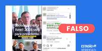 É falso que Bolsonaro tenha feito pronunciamento para anunciar candidatura em 2026 Foto: Reprodução/Instagram / Estadão