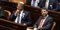 Itamar Ben-Gvir (esquerda) e Bezalel Smotrich (direita) representam ala radical do governo Netanyahu  Foto: ANSA / Ansa - Brasil