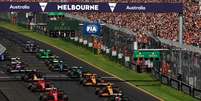Largada do Grande Prêmio da Austrália, que será o primeiro da temporada em 2026 Foto: F1