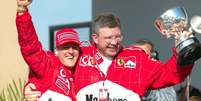 Schumacher junto com Ross Brawn nos tempos de Ferrari Foto: Getty Images