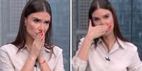 Sabina Simonato se comoveu ao dar notícia durante o 'Bom Dia, São Paulo'  Foto: Reprodução | Globoplay