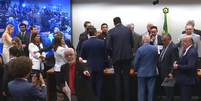 A comissão desta quarta-feira, 11, foi encerrada com confusão  Foto: Reprodução/Youtube/Câmara dos Deputados