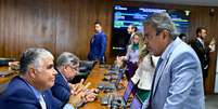 Dr Hiran e Eduardo Girão tiveram uma discussão acalorada na CPI das Bets  Foto: Geraldo Magela/Agência Senado