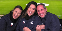 Renata Silveira anuncia gravidez ao vivo  Foto: Reprodução/Globo