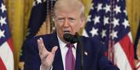 Donald Trump afirma que Estados Unidos podem se envolver no conflito entre Israel e Irã.  Foto: © Alex Brandon / AP / RFI