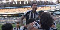 Jogadores do Botafogo comemoram primeiro gol contra o Seattle Sounders, pelo Mundial de Clubes, neste domingo, 15, nos Estados Unidos  Foto: Reprodução/CazéTV/Youtube
