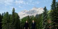 Zelensky e Carney em cúpula do G7 em Kananaskis, no Canadá  Foto: ANSA / Ansa - Brasil