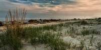 Uma praia em Watch Hill, Westerly, RI  Foto: Marion Faria Photography / Getty Images