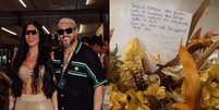 Belo apaixonado! Cantor enche nova namorada de flores e declara&ccedil;&atilde;o  Foto: Reprodu&ccedil;&atilde;o/ Instagram / Contigo
