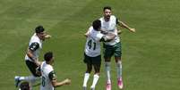 Jogadores do Palmeiras comemoram gol contra o Al Ahly  Foto: Mostafa Bassim/Anadolu  / Getty Images