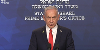 Netanyahu se pronunciou na noite deste sábado, 21, em vídeo  Foto: Reprodução/X