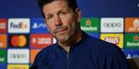 Diego Simeone em coletiva Foto: Diego Simeone em coletiva ( Javier Soriano) / Gávea News