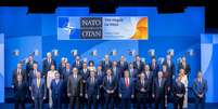 Foto oficial da abertura da reunião da Otan de 2025, sediada em Haia  Foto: Divulgação/Otan