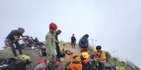 Operação de resgate durou 7 horas no Monte Rinjani  Foto: ANSA / Ansa - Brasil