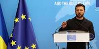 Volodymyr Zelensky participou da cúpula da UE em Bruxelas  Foto: ANSA / Ansa - Brasil