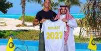 Divulgação - Legenda: Cristiano Ronaldo renovou contrato até 2027 com os sauditas do Al-Nassr  Foto: Jogada10