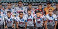 Equipe do Atlético San Telmo da Argentina na presença de Camilo Nuin  Foto: X/@clubsantelmo / Reprodução