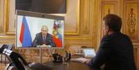 Francês pediu que russo termine conflito no leste europeu  Foto: ANSA / Ansa - Brasil