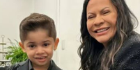 Ruth Dias, mãe de Marilia Mendonça, e o neto, Léo  Foto: Reprodução/Instagram/@donaruthoficial