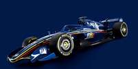 Ilustração do novo design dos carros com base no regulamento de 2026 Foto: Reprodução / FIA