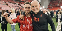 Diogo Jota e Taffarel trabalharam juntos no Liverpool  Foto: Reprodução/Instagram/Taffarel 