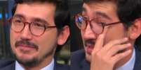 Klava, chamado pelos colegas de TV de 'Nilsinho', segurou o choro com a manifestação de carinho ao vivo Foto: Reprodução/TV/GloboNews