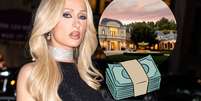Ap&oacute;s perder mans&atilde;o de R$ 51 milh&otilde;es em inc&ecirc;ndio, Paris Hilton compra de ator famoso um im&oacute;vel de R$ 378 milh&otilde;es com 20 banheiros.  Foto: Getty Images, Reprodu&ccedil;&atilde;o/Luxury Homes / Purepeople