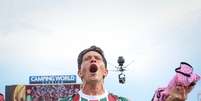 Germán Cano celebra vitória do Flu sobre a Inter de Milão  Foto: MARCELO GONÇALVES / FLUMINENSE F.C.
