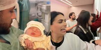 Neymar apresenta a filha para família e amigos  Foto: Reprodução/Instagram/@brunabiancardi