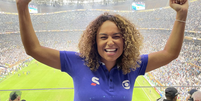 Karine Alves comemorou presença na final da Copa do Mundo de 2022  Foto: Reprodução/Instagram/Karine Alves