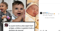 Resposta de Neymar à publicação sobre suas filhas Foto: Instagram / Reprodução