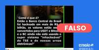 TSE já esclareceu que urnas eletrônicas são seguras, e nunca foram fraudadas desde 1996.  Foto: Reprodução/Facebook / Estadão