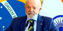 Presidente Luiz Inácio Lula da Silva (PT) voltou a criticar Donald Trump nesta terça-feira, 8, durante discurso na visita do primeiro-ministro indiano, Narendra Modi, ao Brasil  Foto: Reprodução/YouTube/CanalGov