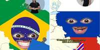 Vídeo que fala sobre Brics mostra mapa da Rússia com parte do território da Ucrânia com bandeira russa  Foto: Reprodução/Instagram