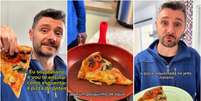 Italiano dá dica para deixar pizza do dia anterior suculenta após ser requentada  Foto: Reprodução/Instagram
