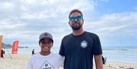 Lorenzo Abreu, de apenas 10 anos, tem o pai, Paulo Santos, 37, como uma das inspirações  Foto: Éros Mendes/Terra