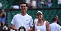 Luisa Stefani fez dupla com Joe Salisbury Foto: Mike Egerton/PA Images/Getty Images