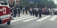 O incidente aconteceu em torno de um cruzamento rodoviário em West Baltimore, perto de uma estação de metrô  Foto: Divulgação/Polícia de Baltimore