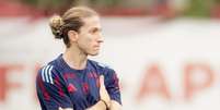 Filipe Luís, durante treino do Flamengo  Foto: Filipe Luís, durante treino do Flamengo ( Divulgação/ Flamengo) / Gávea News