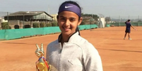 Radhika Yadav em título conquistado quando mais nova  Foto: Instagram/@radhika_yadavtennis / Reprodução