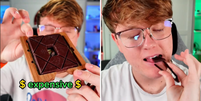 Teria coragem? Criador de conte&uacute;do prova chocolate de R$ 2,5 mil e rea&ccedil;&atilde;o surpreende  Foto: Reprodu&ccedil;&atilde;o/Tik Tok