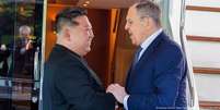 Kim se reuniu com Lavrov na cidade portuária de Wonsan, no leste da Coreia do Norte  Foto: DW / Deutsche Welle